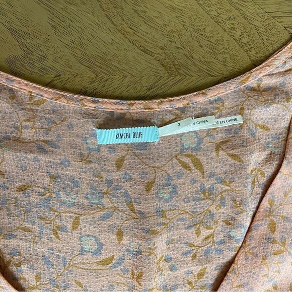 UO Kimchi Blue Flutter Sleeve Chiffon Mini Dress Size 2 - Picture 8 of 14